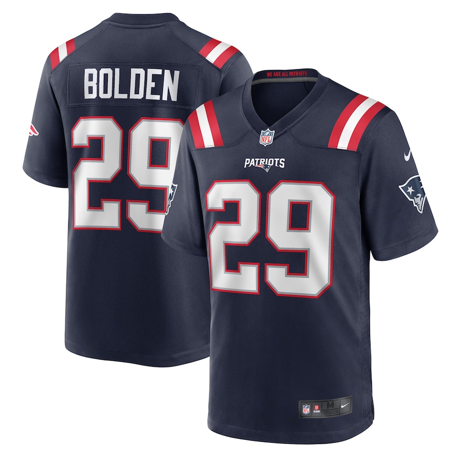 Men's New England Patriots Isaiah Bolden Nike  Navy Team Game Jersey - Ujersey Shop