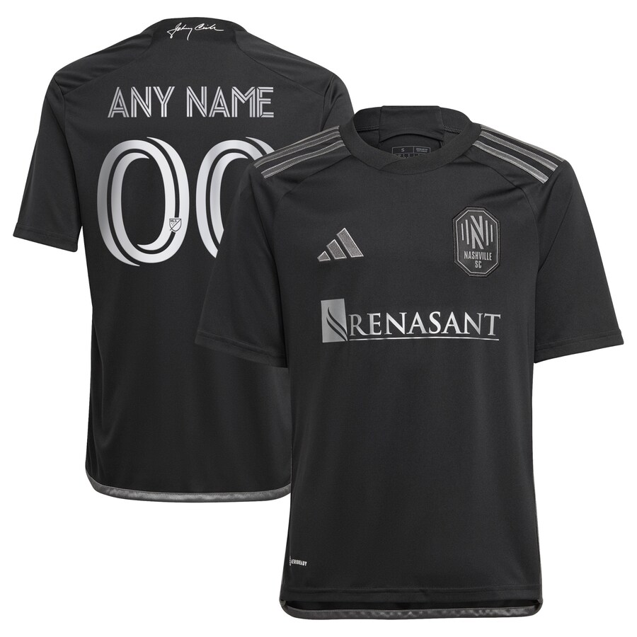 Youth Nashville SC adidas Black 2023 Man In Black Kit Replica Custom Jersey - Ujersey Shop