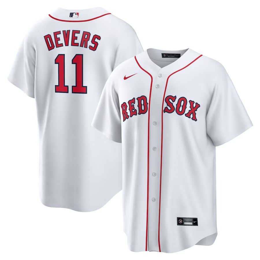 Men's Boston Red Sox Rafael Devers Nike White Home Replica Jersey - Ujersey Shop