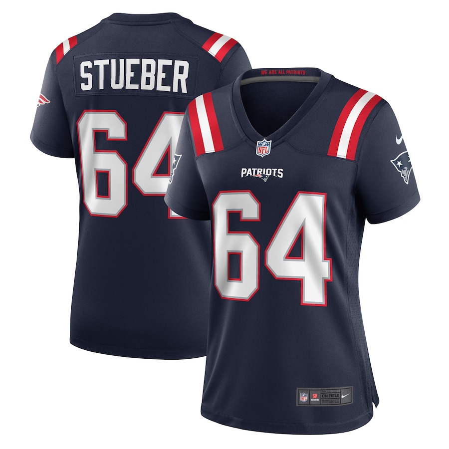 Women's New England Patriots Andrew Stueber Nike Navy Game Player Jersey - Ujersey Shop