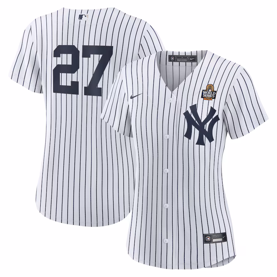 Women's New York Yankees Giancarlo Stanton Nike White 2024 World Series Home Replica Player Jersey - Ujersey Shop