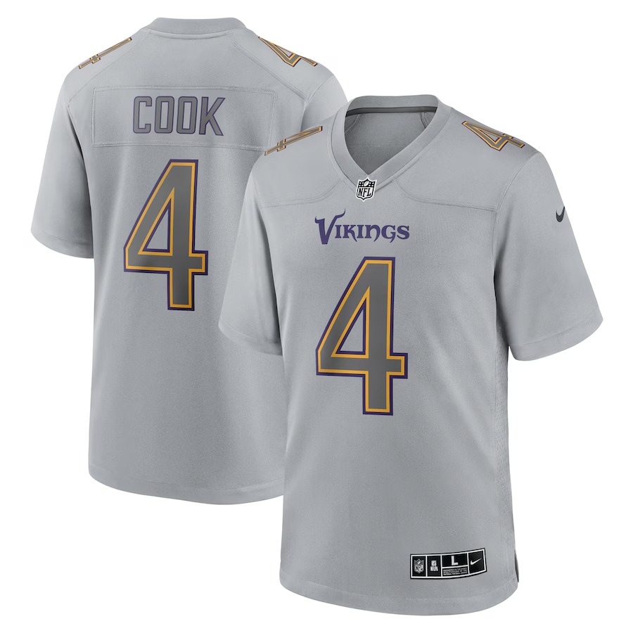 Men's Minnesota Vikings Dalvin Cook Nike Gray Atmosphere Fashion Game Jersey - Ujersey Shop