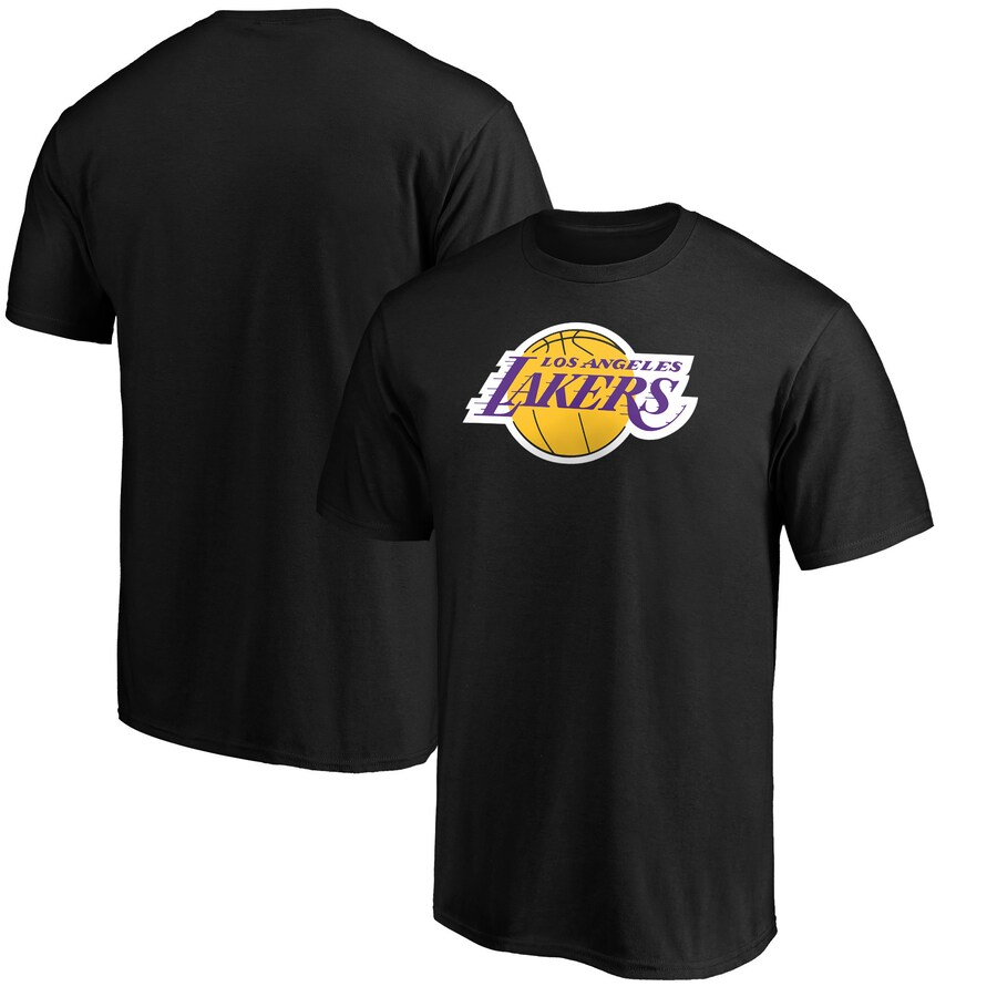 Men's Los Angeles Lakers  Black Primary Logo T-Shirt - Ujersey Shop