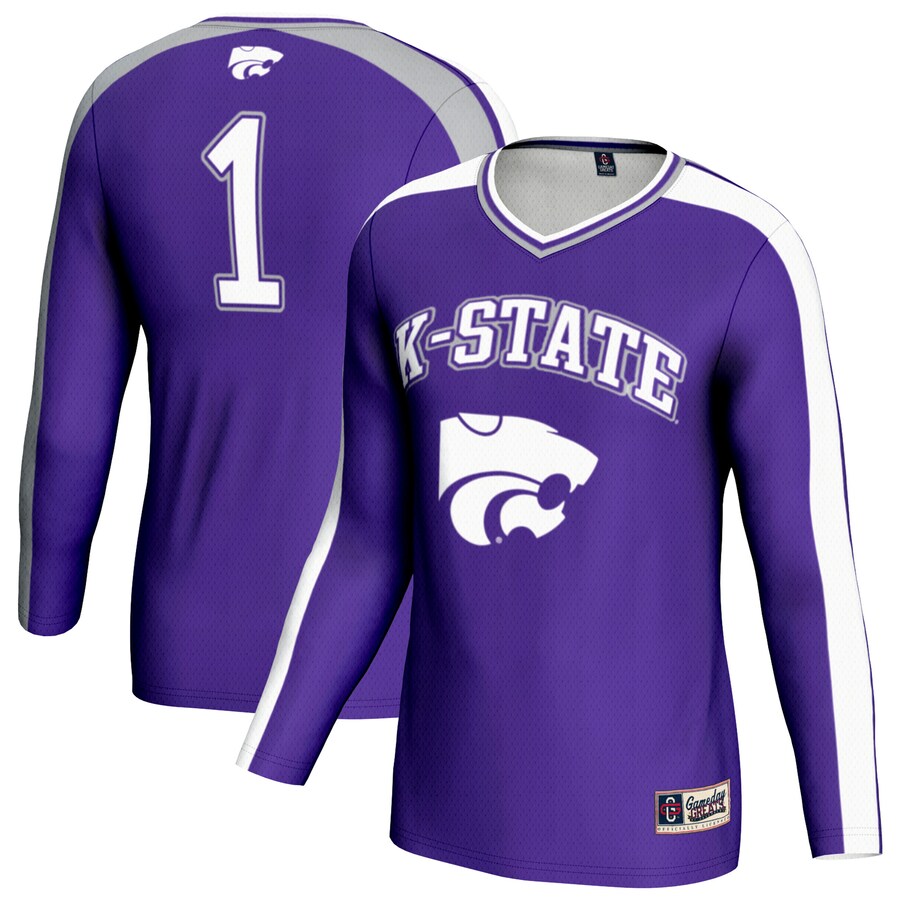 Youth GameDay Greats Purple Kansas State Wildcats #1 Lightweight Volleyball Fashion Jersey - Ujersey Shop