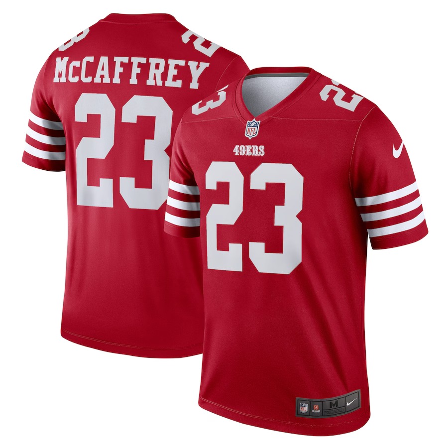 Men's San Francisco 49ers Christian McCaffrey Nike Scarlet Legend Jersey - Ujersey Shop