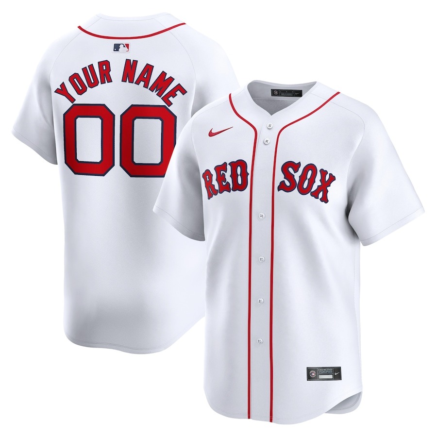 Youth Boston Red Sox Nike White Home Limited Custom Jersey - Ujersey Shop