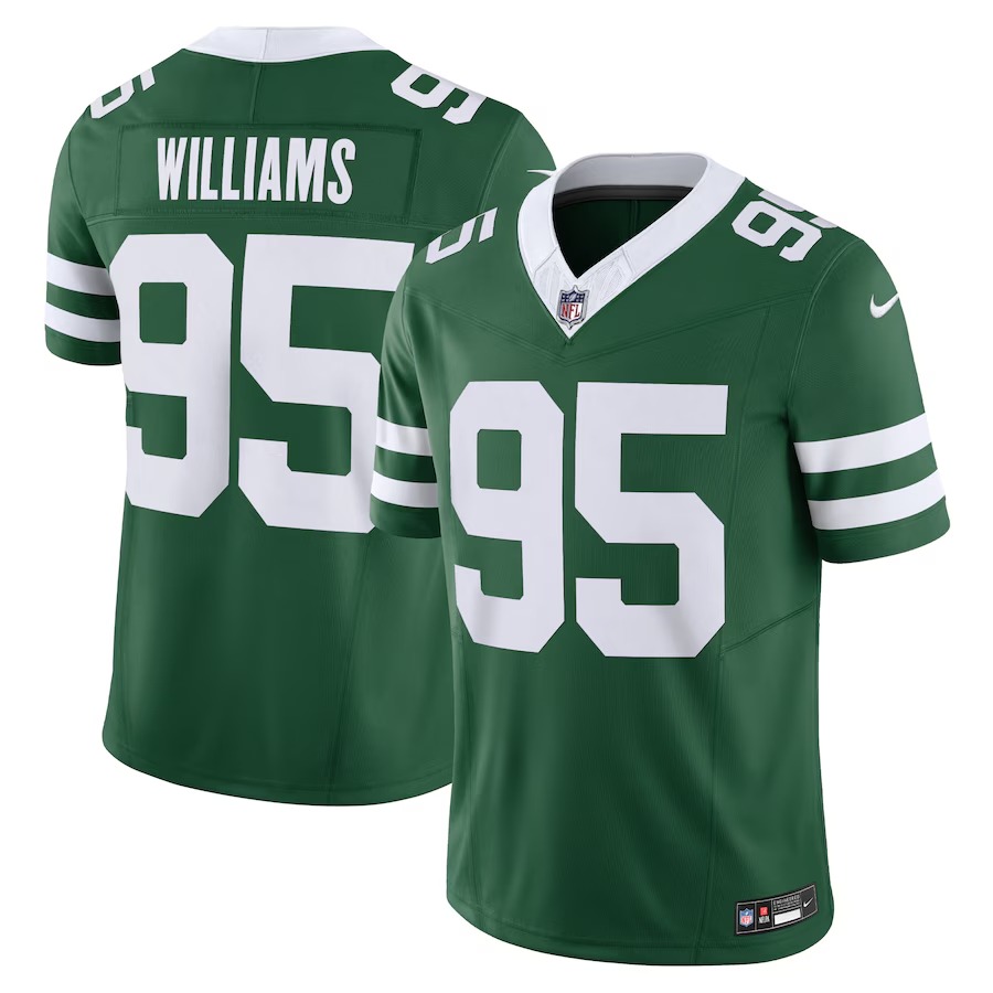 Men's New York Jets Quinnen Williams Nike Legacy Green Vapor F.U.S.E. Limited Jersey - Ujersey Shop