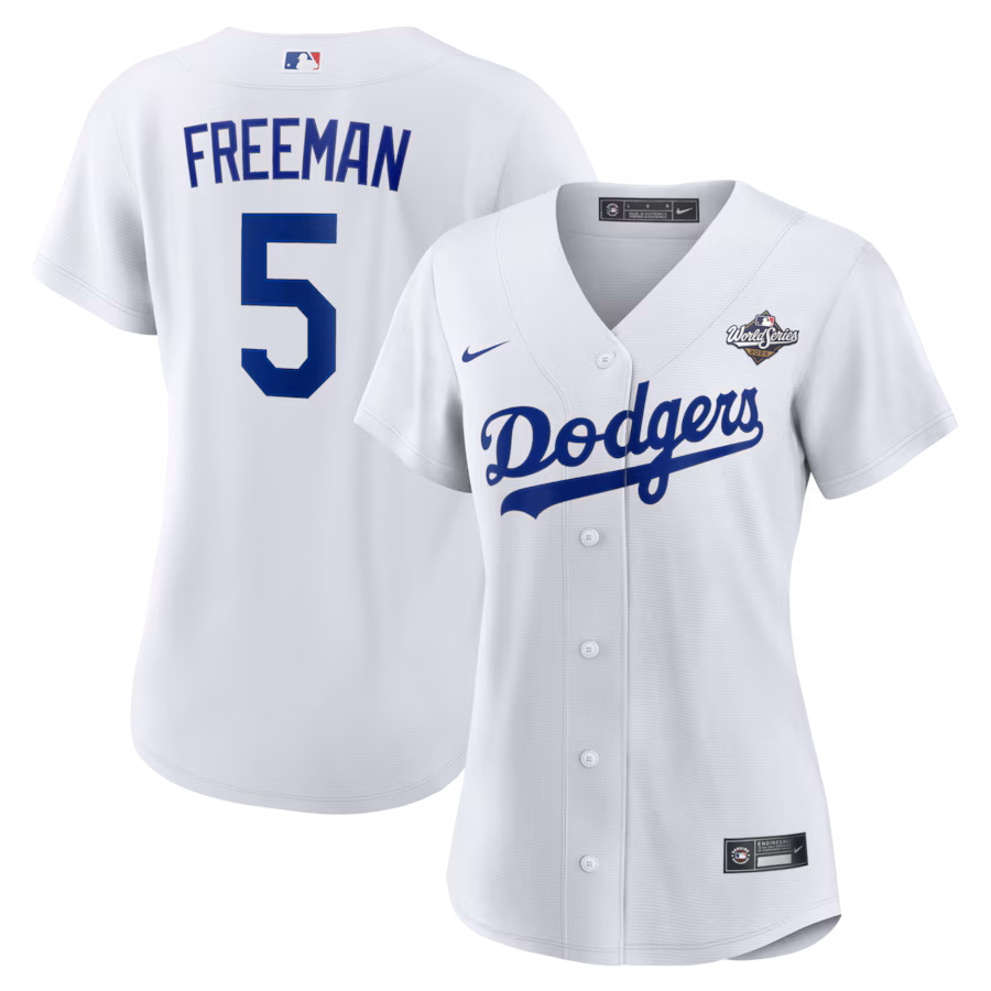 Women's Los Angeles Dodgers Freddie Freeman Nike White 2025 World Series Home Replica Player Jersey - Ujersey Shop