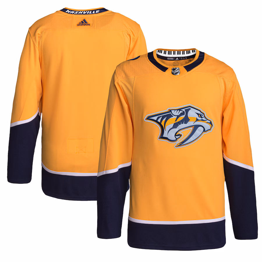 Men's Nashville Predators adidas Gold Home Primegreen Authentic Jersey - Ujersey Shop