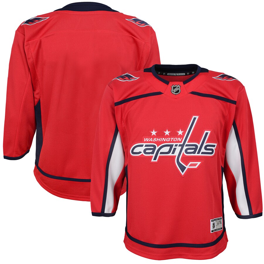 Youth Washington Capitals Red Home Blank Premier Jersey - Ujersey Shop