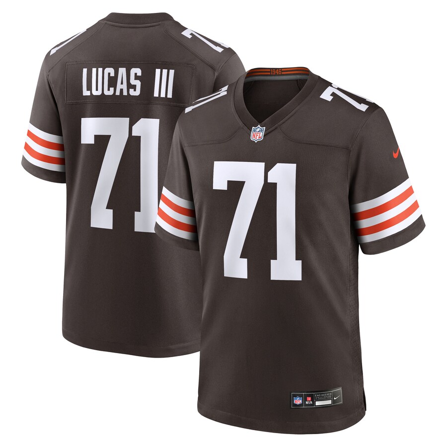 Men's Cleveland Browns Cornelius Lucas Nike Brown Team Game Jersey - Ujersey Shop