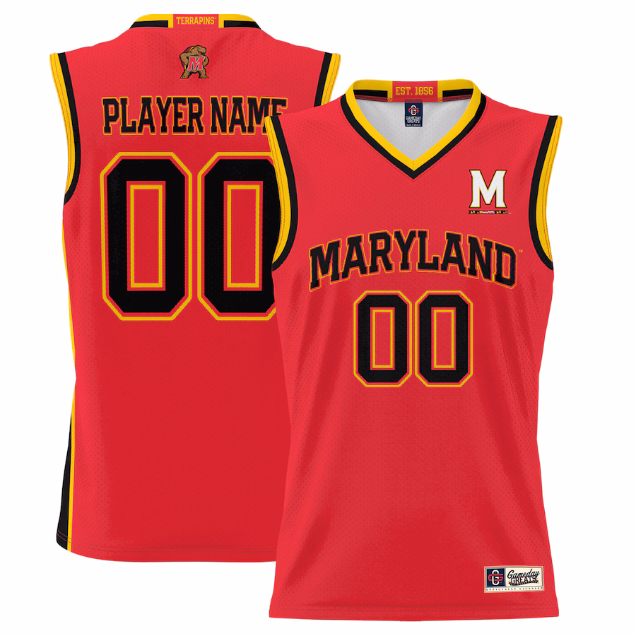 Maryland Terrapins GameDay Greats Youth NIL Pick-A-Player Lightweight Basketball Jersey - Red - Ujersey Shop