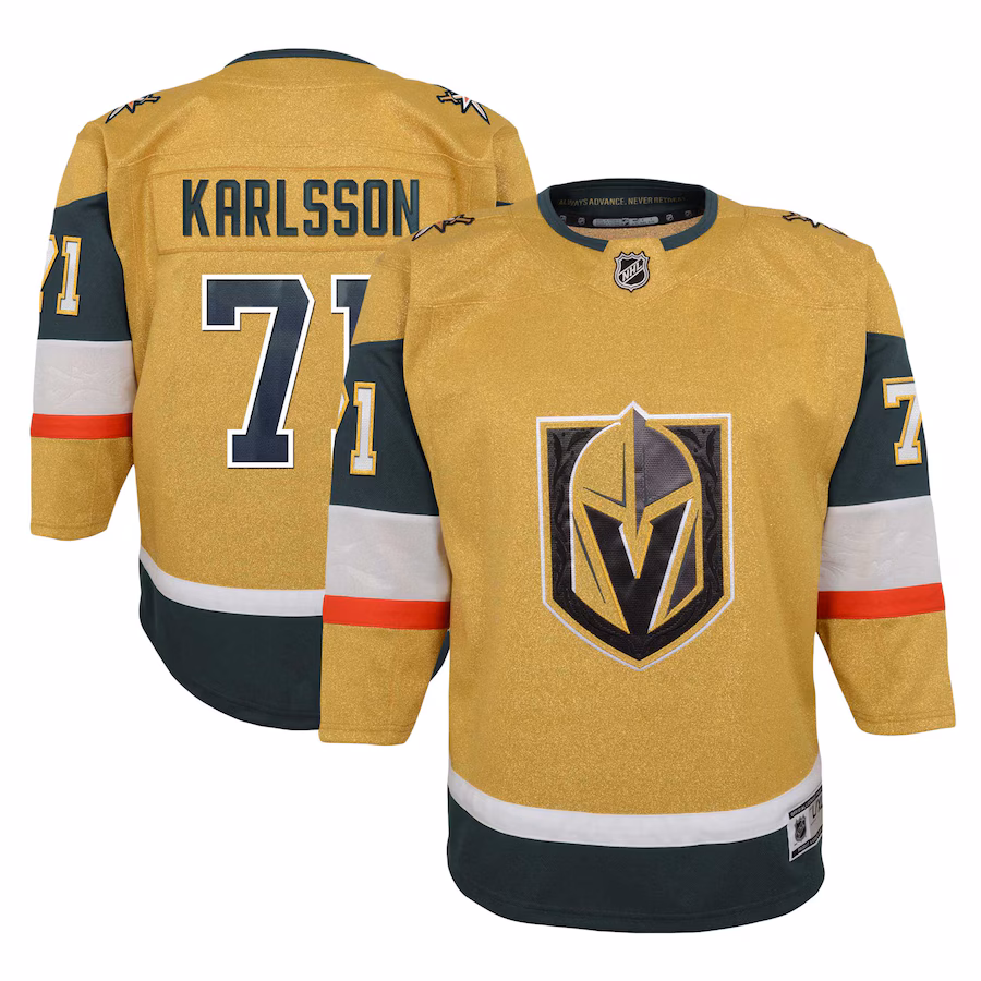 Youth Vegas Golden Knights William Karlsson Gold Home Premier Player Jersey - Ujersey Shop