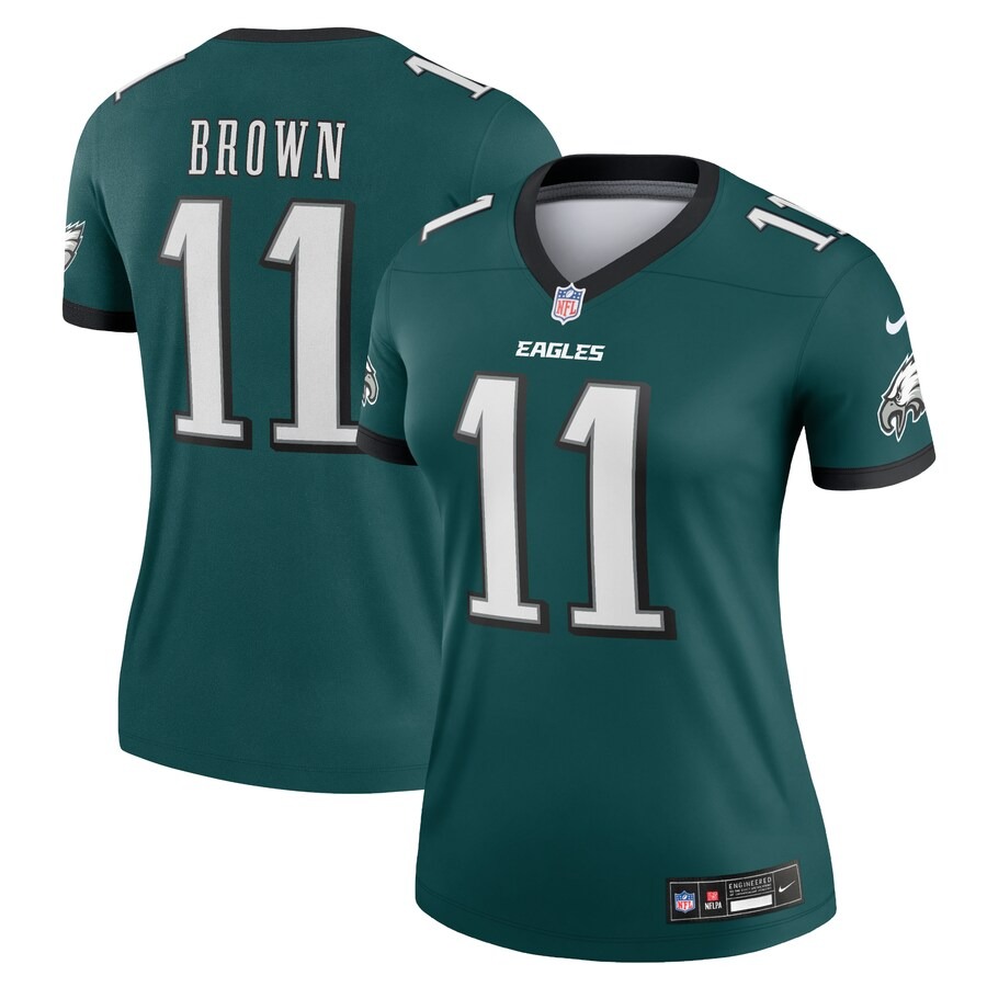 Women's Philadelphia Eagles A.J. Brown Nike Midnight Green Legend Jersey - Ujersey Shop