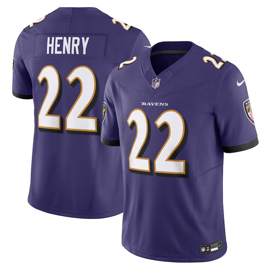 Men's Baltimore Ravens Derrick Henry Nike Purple Vapor F.U.S.E. Limited Jersey - Ujersey Shop