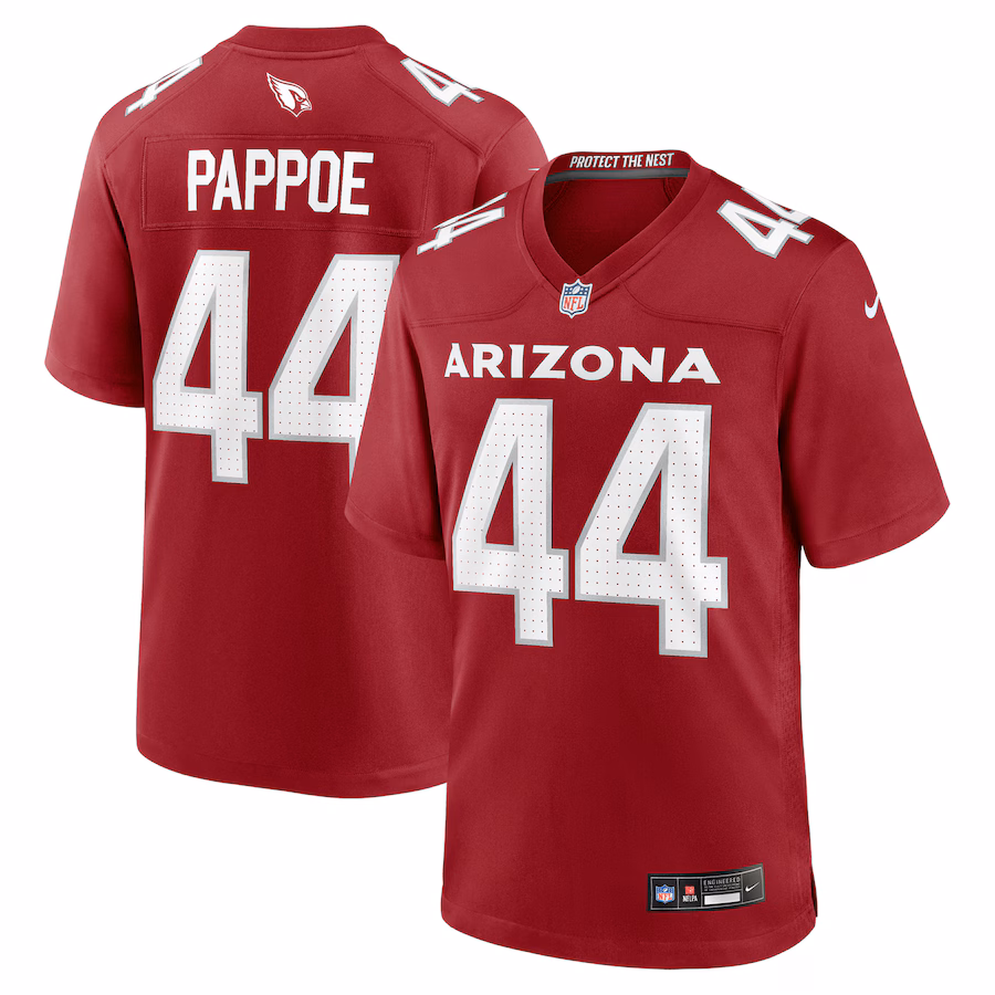 Men's Arizona Cardinals Owen Pappoe Nike Cardinal Team Game Jersey - Ujersey Shop