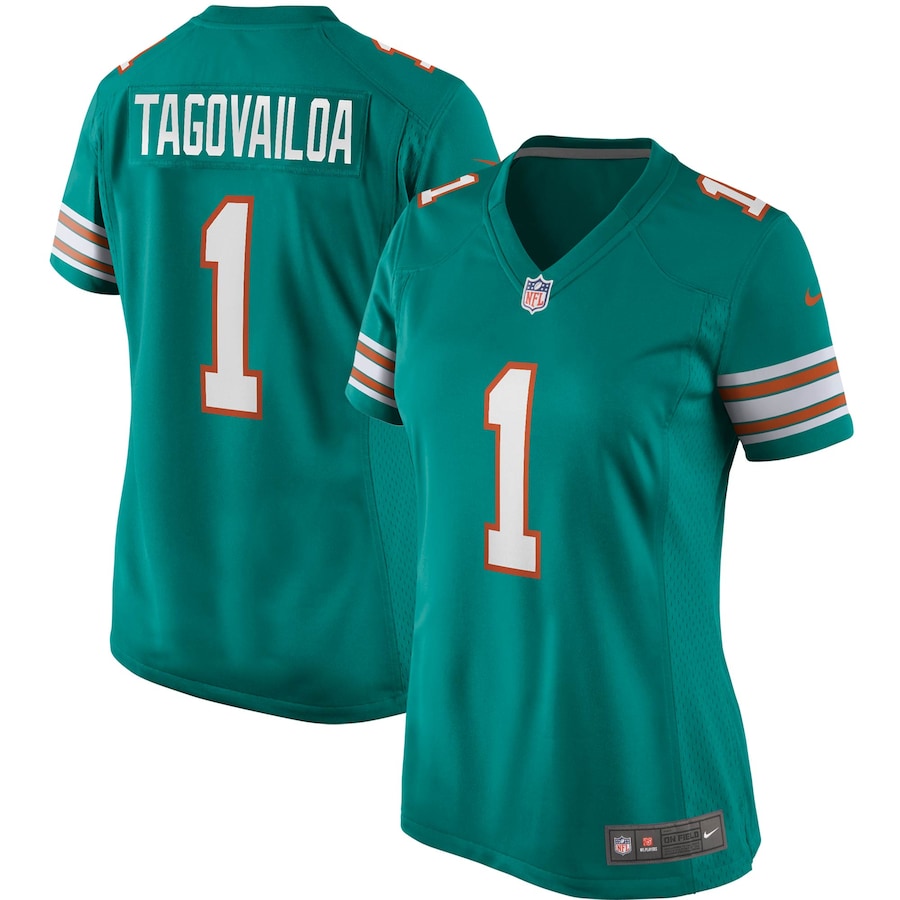 Women's Miami Dolphins Tua Tagovailoa Nike Aqua Alternate Game Jersey - Ujersey Shop