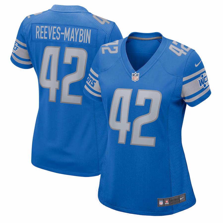 Women's Detroit Lions Jalen Reeves-Maybin Nike Blue Game Jersey - Ujersey Shop