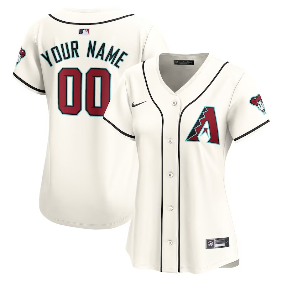 Women's Arizona Diamondbacks Nike White Home Limited Custom Jersey - Ujersey Shop