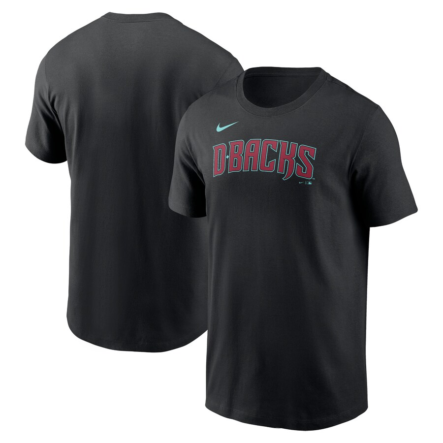 Men's Arizona Diamondbacks Nike Black Wordmark T-Shirt - Ujersey Shop
