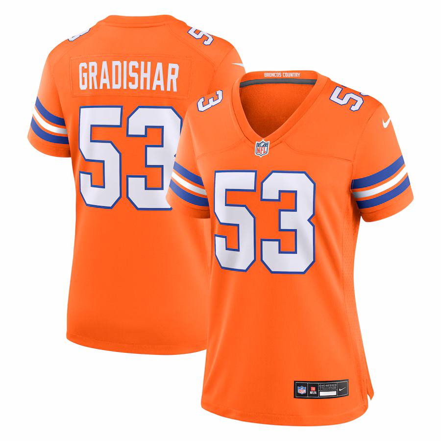 Women's Denver Broncos Randy Gradishar Nike Orange Mile High Collection 1977 Throwback Retired Player Game Jersey - Ujersey Shop