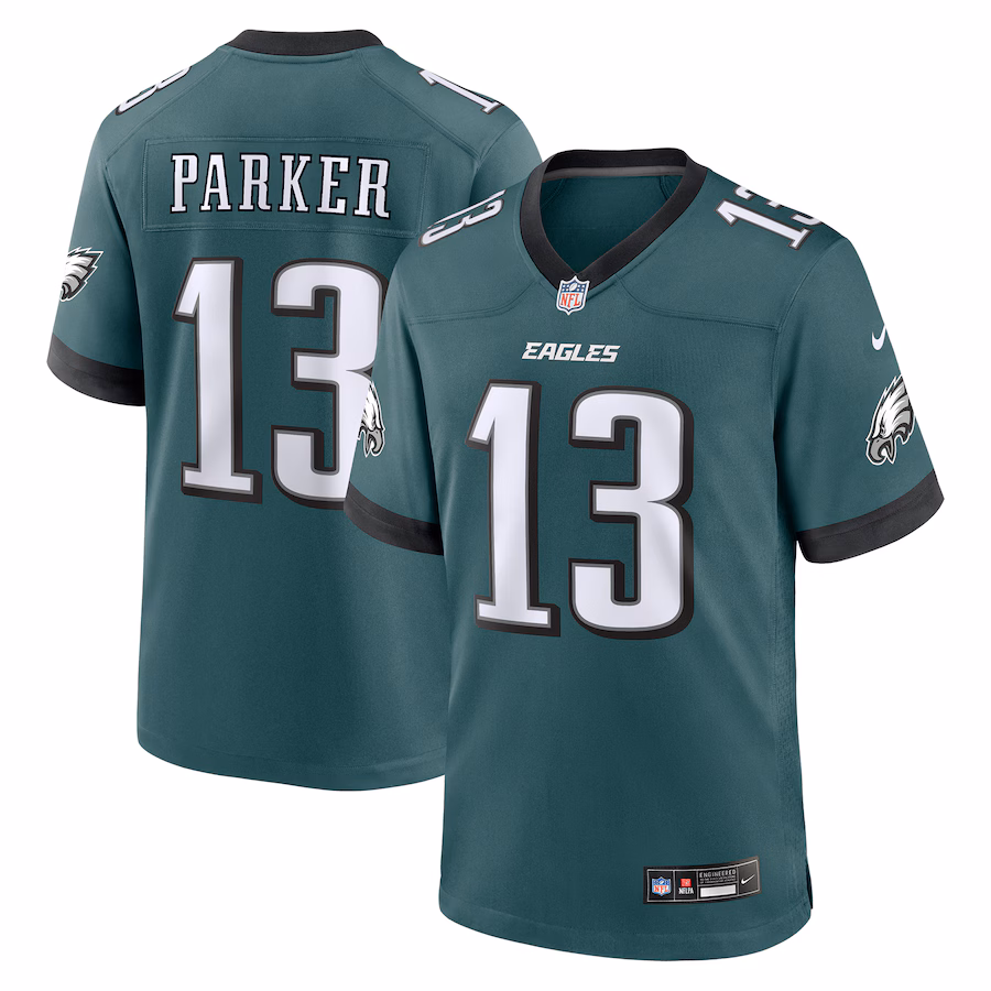 Men's Philadelphia Eagles DeVante Parker Nike Midnight Green  Game Jersey - Ujersey Shop