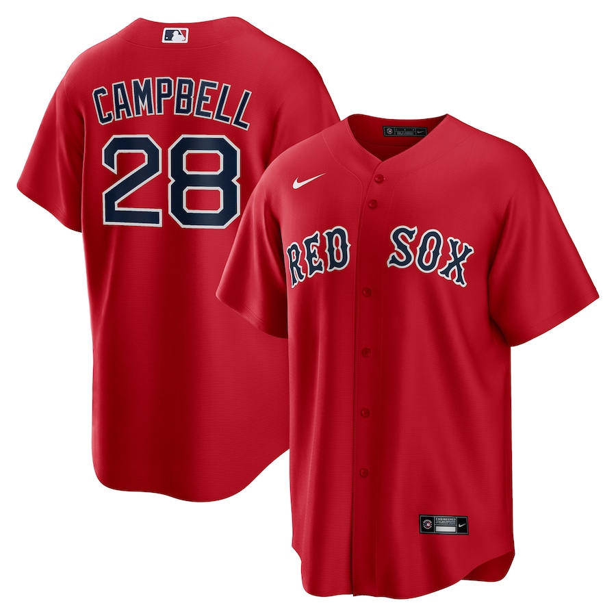 Men's Boston Red Sox Kristian Campbell Nike Red Alternate Replica Jersey - Ujersey Shop
