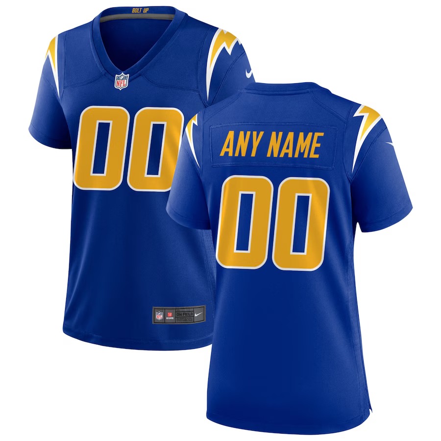 Women's Los Angeles Chargers Nike Royal Alternate Custom Game Jersey - Ujersey Shop