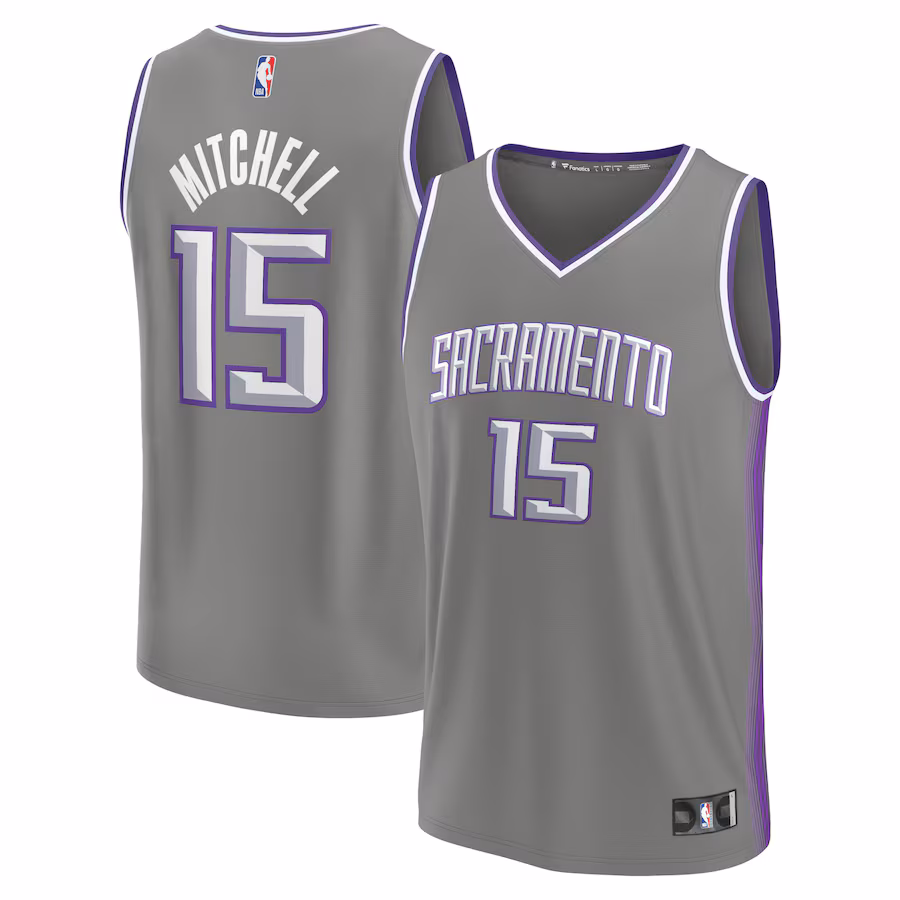 Men's Sacramento Kings Davion Mitchell Fanatics Gray Fastbreak Jersey - City Edition - Ujersey Shop