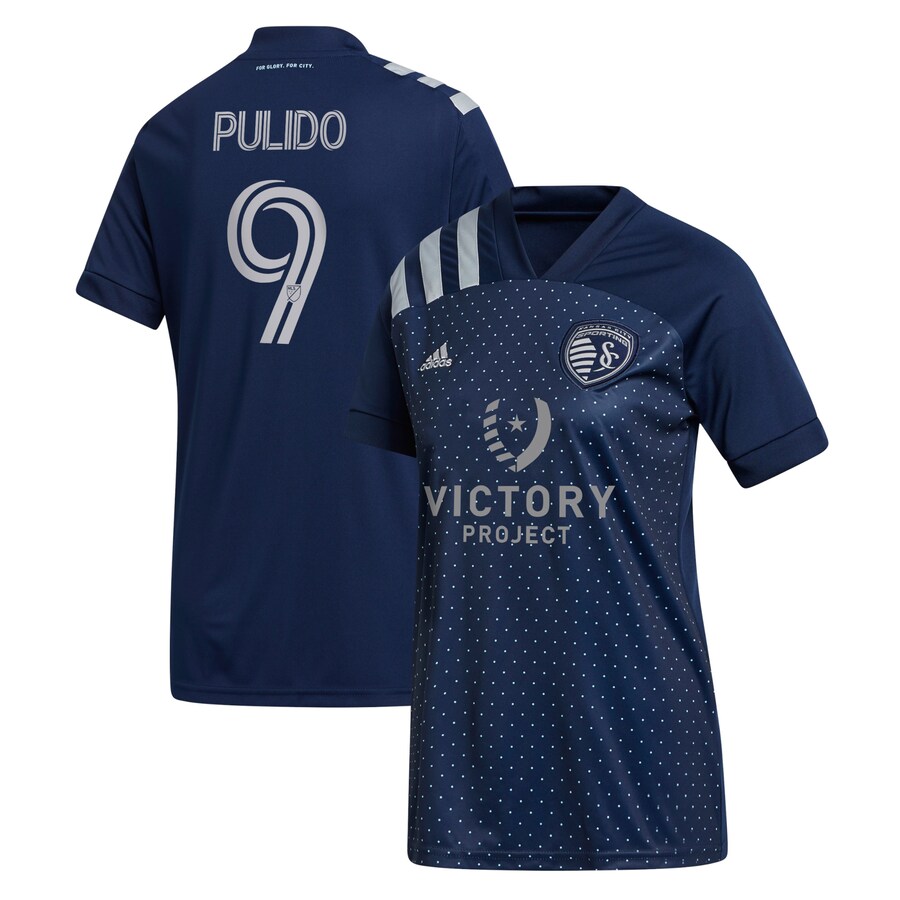 Women's Sporting Kansas City Alan Pulido adidas Blue 2021 Secondary Replica Player Jersey - Ujersey Shop