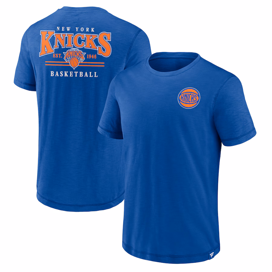 Men's New York Knicks  Fanatics Royal Slub Team T-Shirt - Ujersey Shop