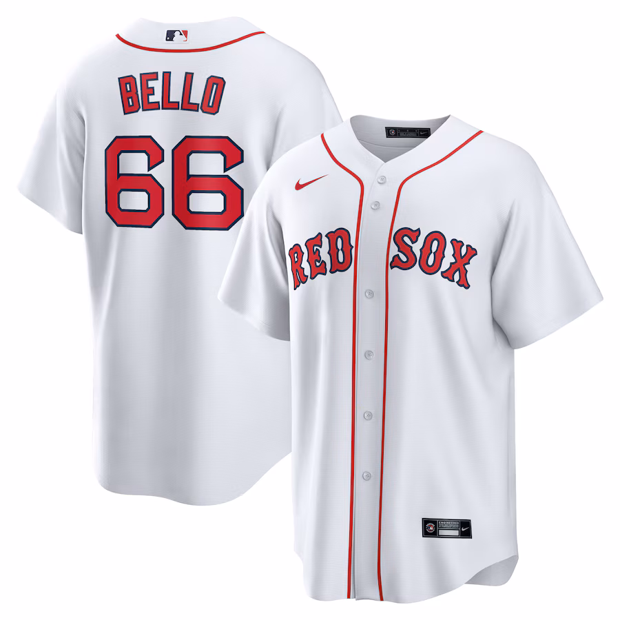Men's Boston Red Sox Brayan Bello Nike White Home Replica Jersey - Ujersey Shop