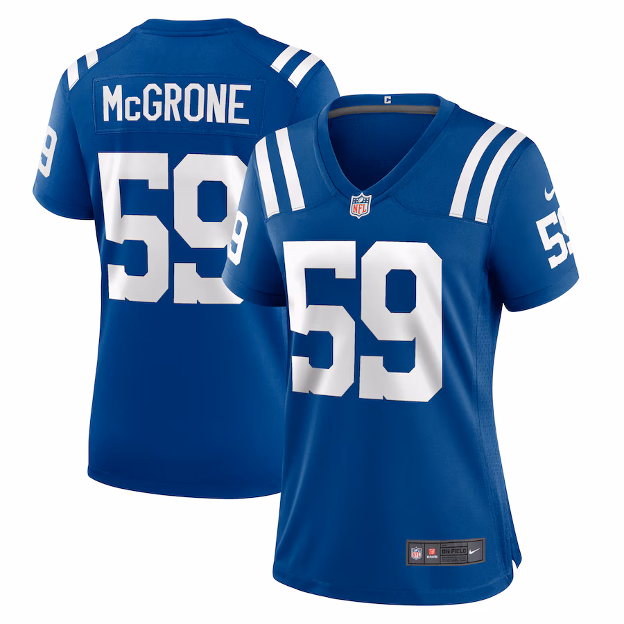 Women's Indianapolis Colts Cameron McGrone Nike  Royal Team Game Jersey - Ujersey Shop