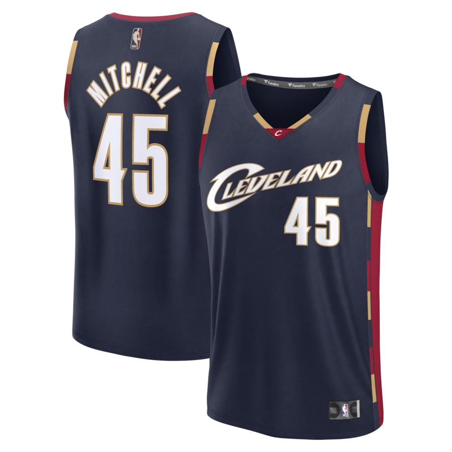 Youth Cleveland Cavaliers Donovan Mitchell Fanatics Navy Fastbreak Jersey - Classic Edition - Ujersey Shop