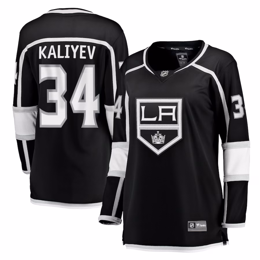 Women's Los Angeles Kings Arthur Kaliyev Fanatics Black Home Breakaway Player Jersey - Ujersey Shop