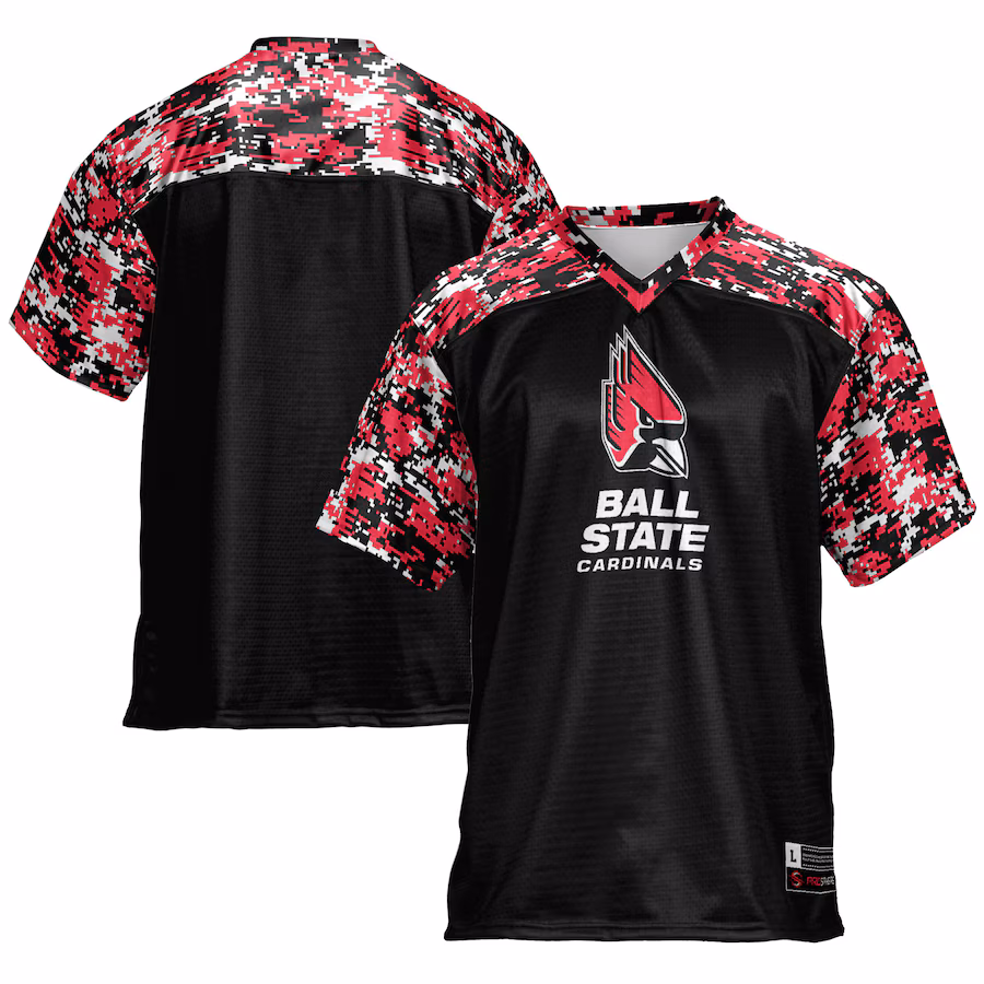 Men's GameDay Greats Black Ball State Cardinals Football Jersey - Ujersey Shop