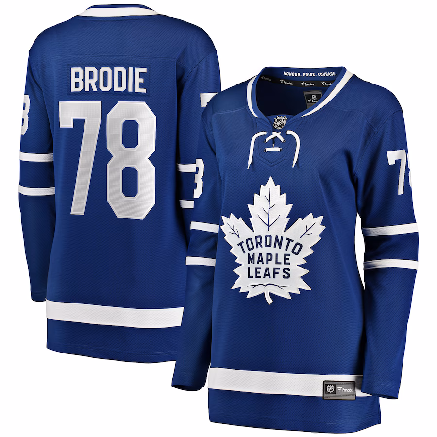 Women's Toronto Maple Leafs TJ Brodie Fanatics Blue Breakaway Player Jersey - Ujersey Shop