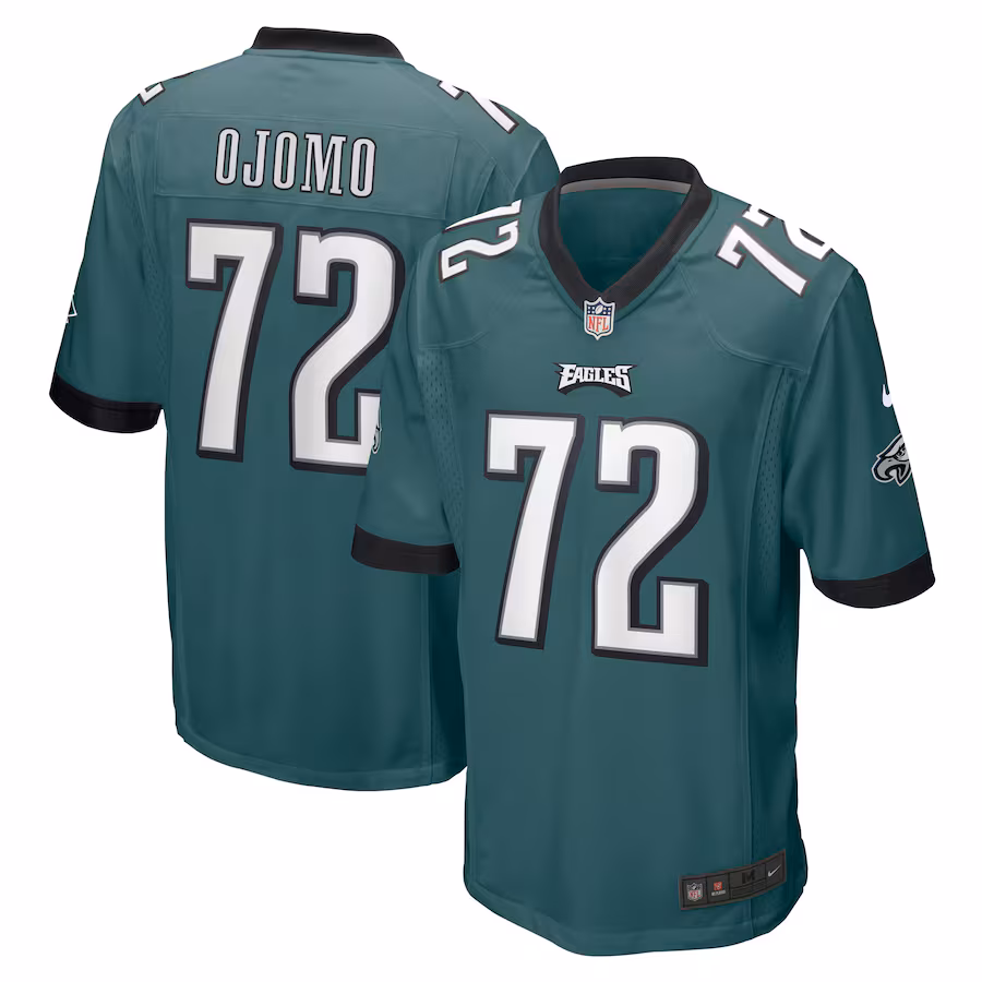 Men's Philadelphia Eagles Moro Ojomo Nike Midnight Green Team Game Jersey - Ujersey Shop
