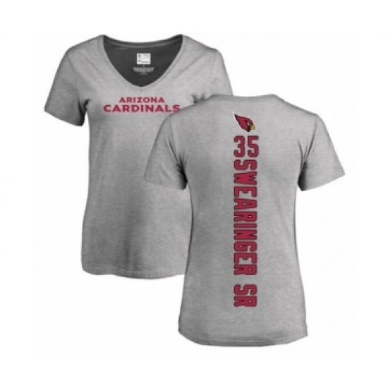 NFL Women's Nike Arizona Cardinals #35 D.J. Swearinger SR Ash Backer V-Neck T-Shirt - Ujersey Shop