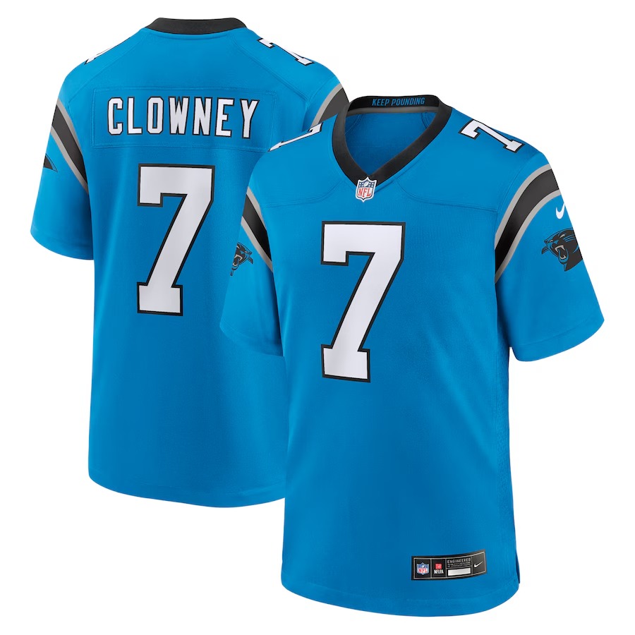 Men's Carolina Panthers Jadeveon Clowney Nike  Blue Alternate  Game Jersey - Ujersey Shop