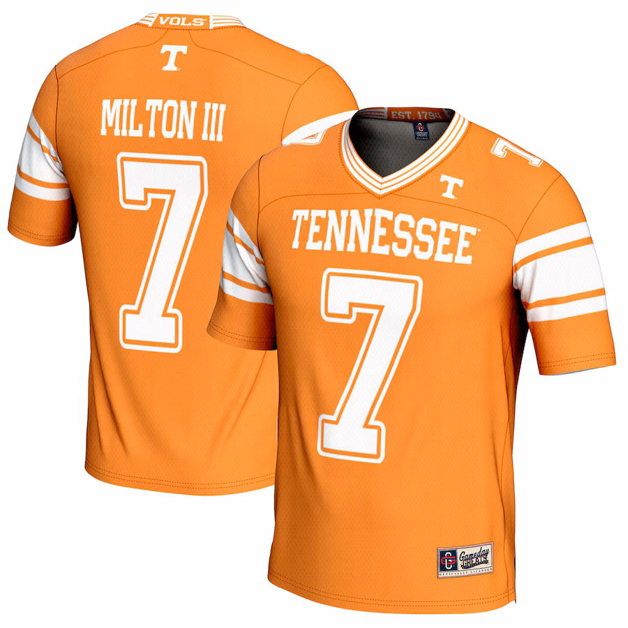 Joe Milton III Tennessee Volunteers GameDay Greats NIL Player Football Jersey - Tennessee Orange - Ujersey Shop