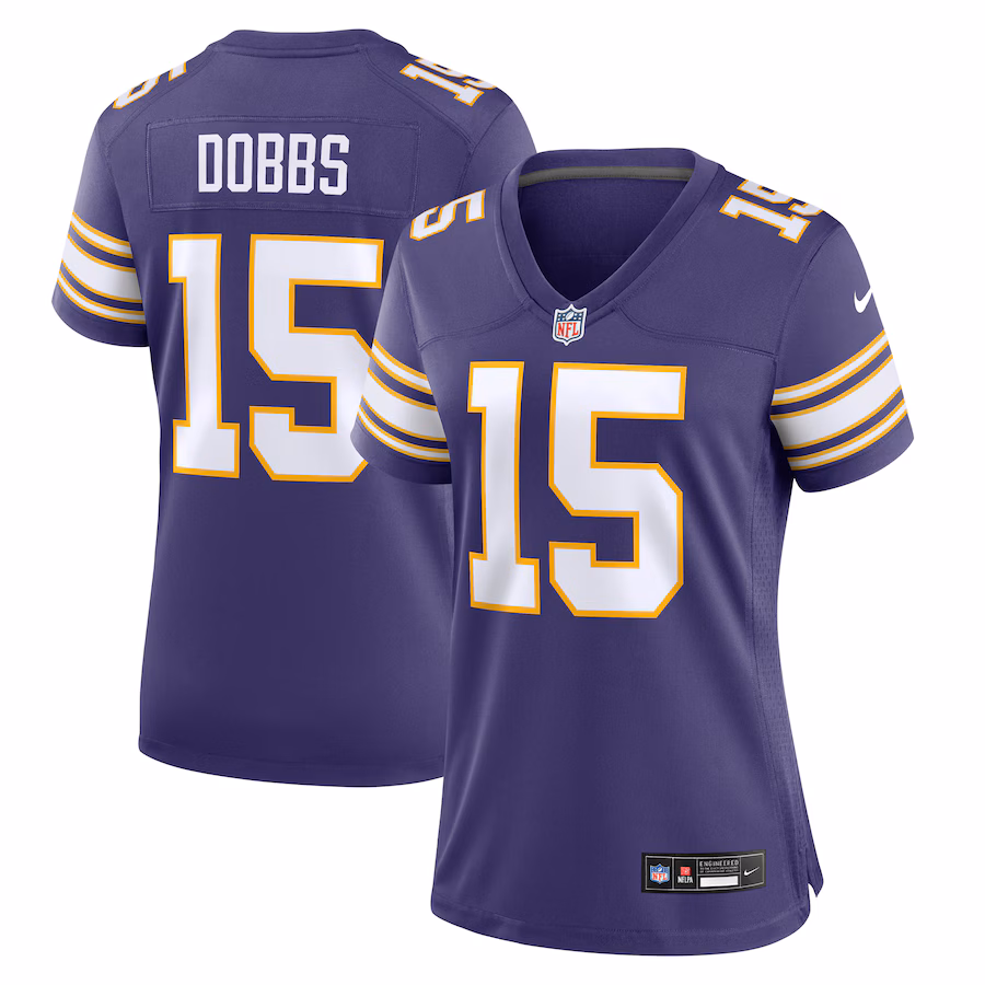 Women's Minnesota Vikings Joshua Dobbs Nike Purple Alternate Game Jersey - Ujersey Shop