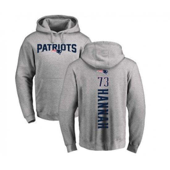 Football New England Patriots #73 John Hannah Ash Backer Pullover Hoodie - Ujersey Shop