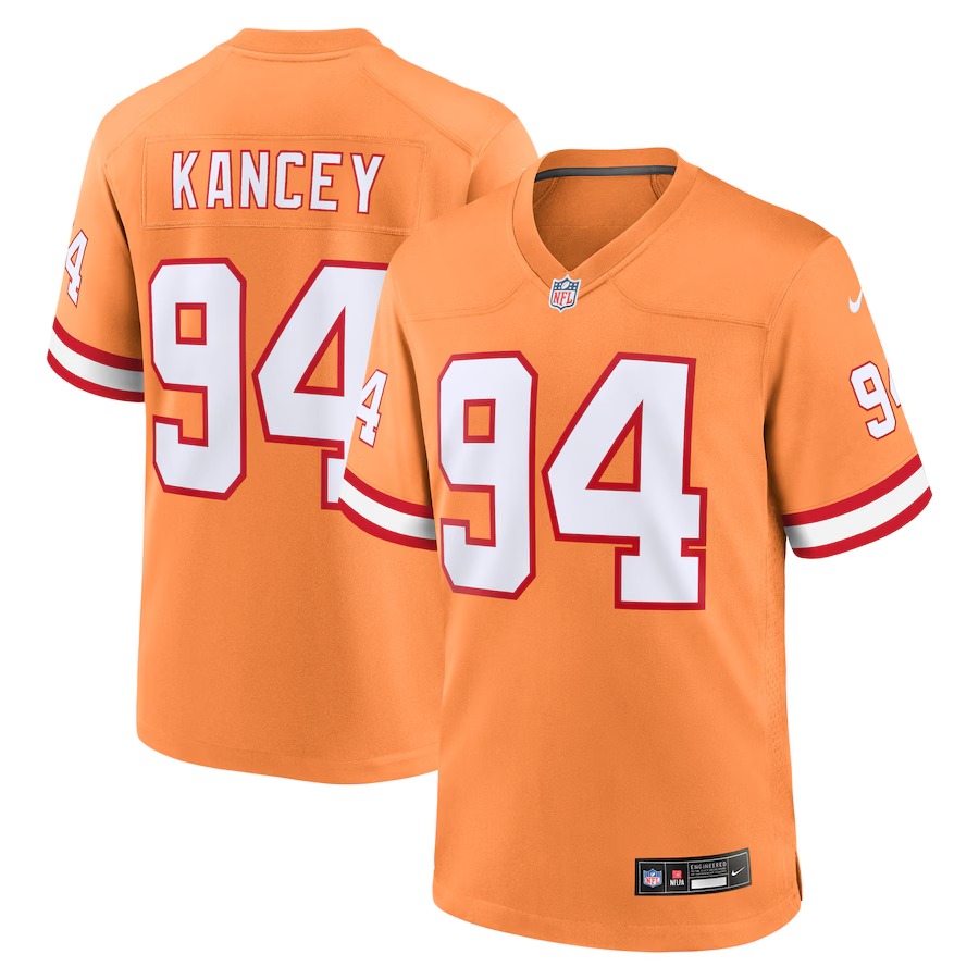Men's Tampa Bay Buccaneers Calijah Kancey Nike Orange Alternate Team Game Jersey - Ujersey Shop