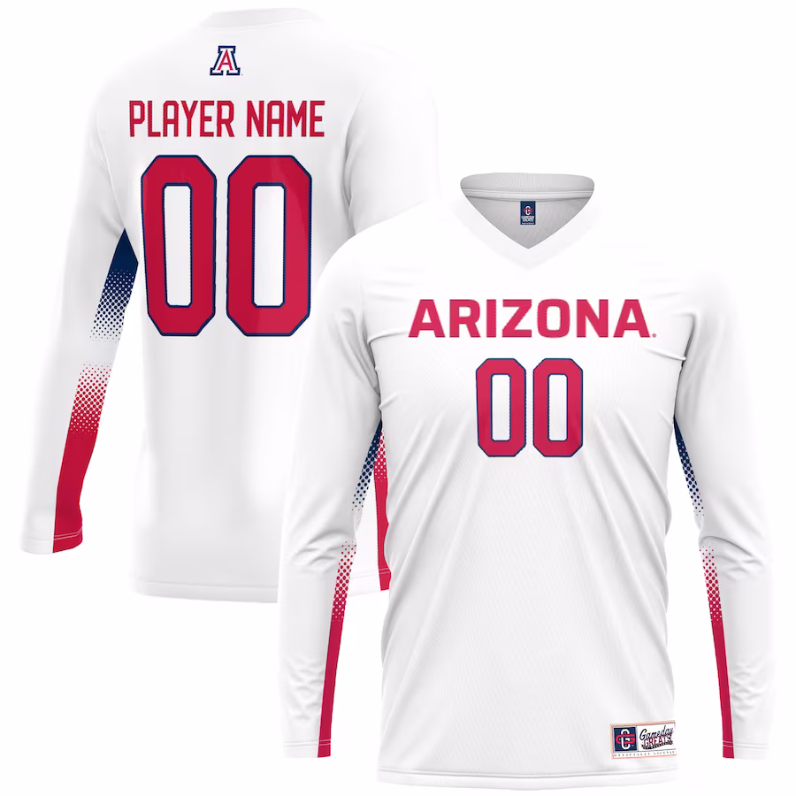 Arizona Wildcats GameDay Greats Youth Lightweight NIL Women's Volleyball Jersey - White - Ujersey Shop