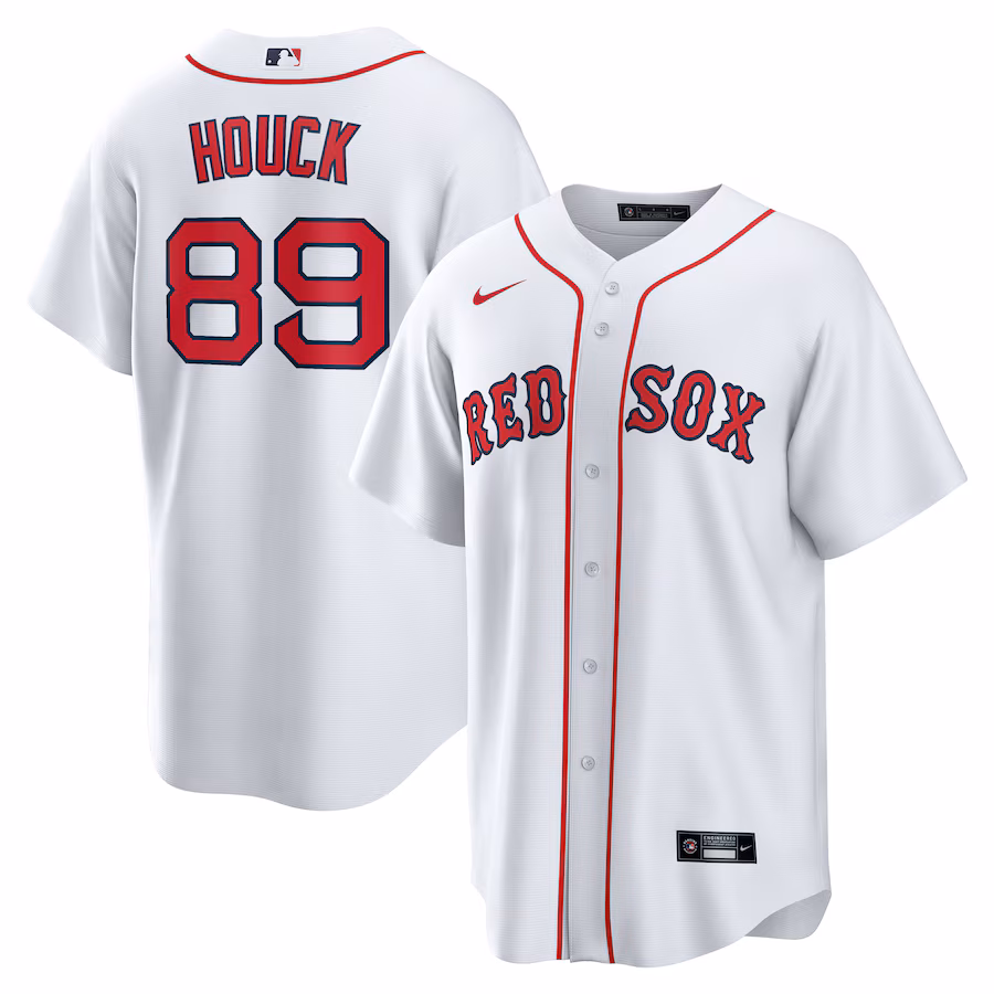 Men's Boston Red Sox Tanner Houck Nike White Home Replica Jersey - Ujersey Shop