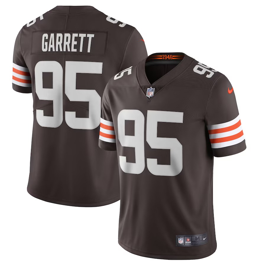Men's Cleveland Browns Myles Garrett Nike Brown Vapor Limited Jersey - Ujersey Shop