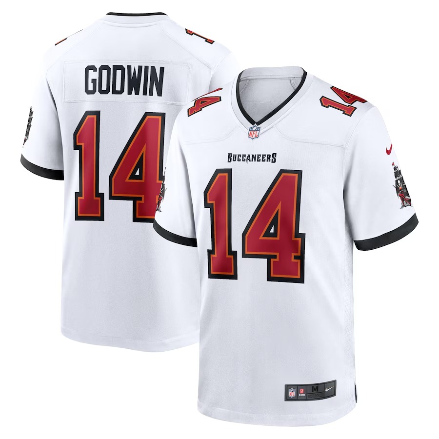 Men's Tampa Bay Buccaneers Chris Godwin Nike  White White Game Jersey - Ujersey Shop