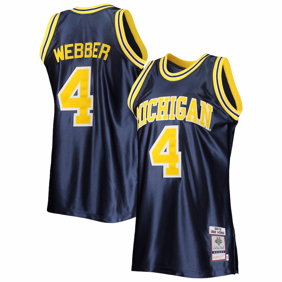 Chris Webber Michigan Wolverines Mitchell & Ness 1991/92 Authentic Throwback College Jersey - Navy - Ujersey Shop