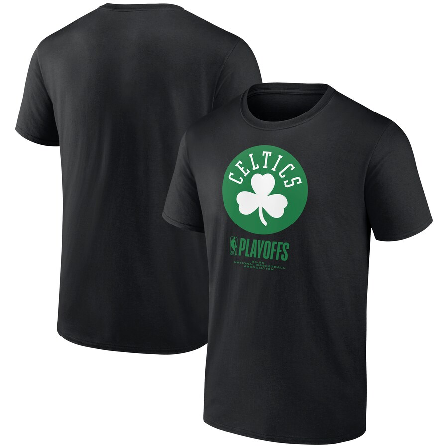 Men's  Boston Celtics Black 2025 NBA Playoffs Alley Oop T-Shirt - Ujersey Shop